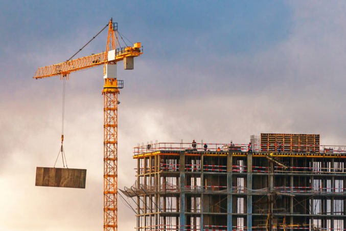 Crane at construction site