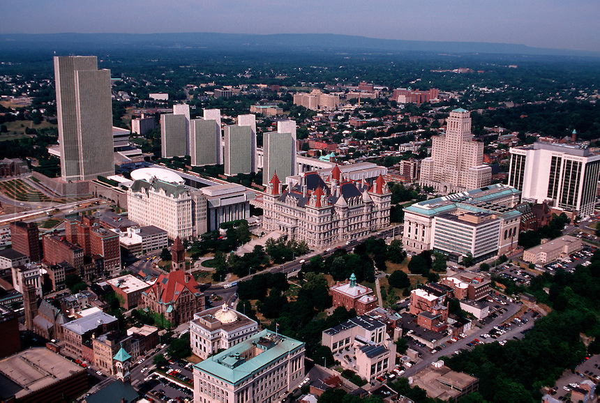Aerial view of Albany, New York