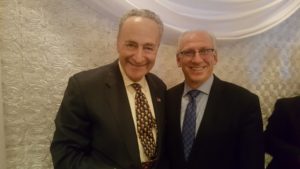 Davidoff Hutcher and Citron attorney Arthur Goldstein with Chuck Schumer