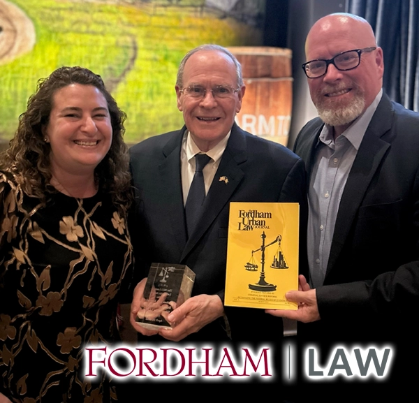 Kiernan Receives Fordham’s Louis J. Lefkowitz Award