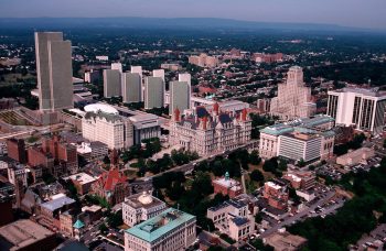 Aerial view of Albany, New York